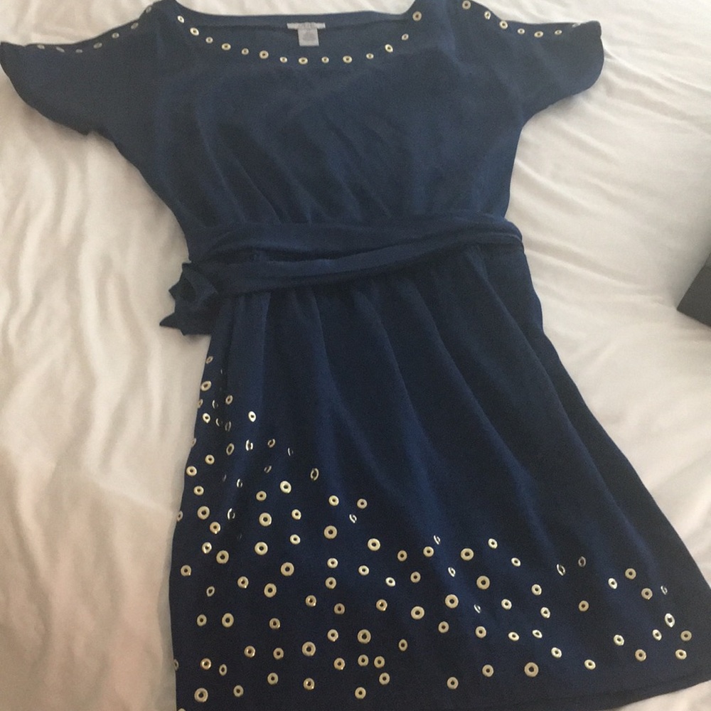 beautiful silk blue dress
